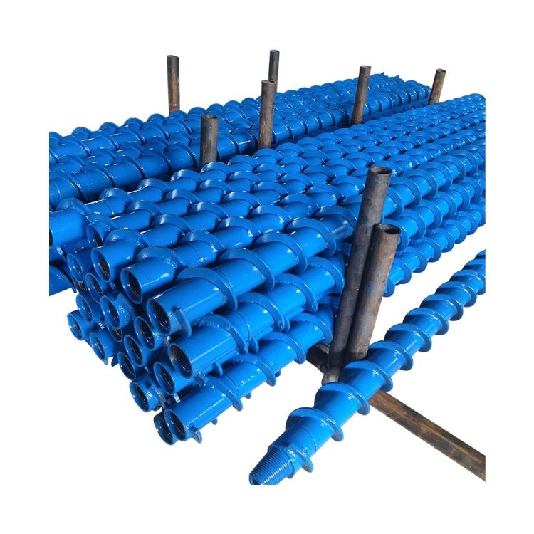 Blue Spiral Auger Drill Rod